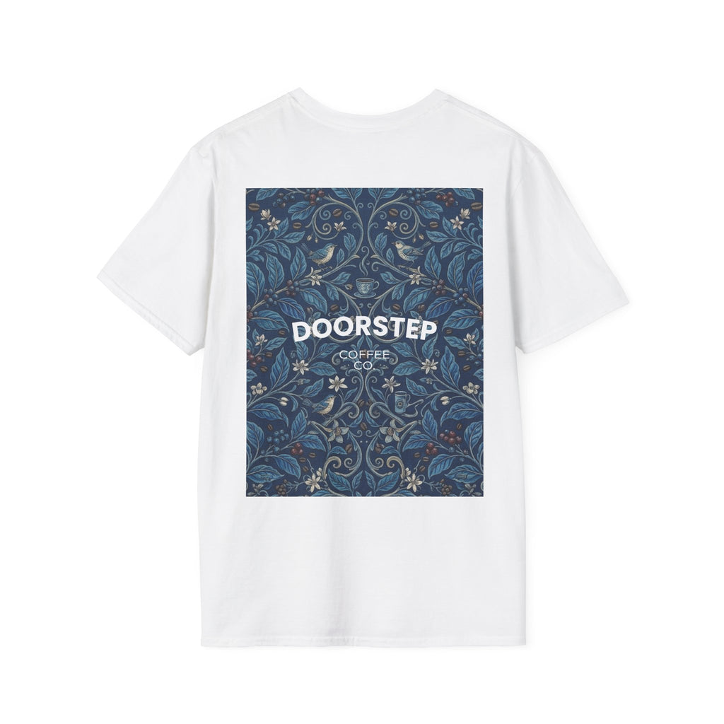 Blue Floral Tile Doorstep T-Shirt