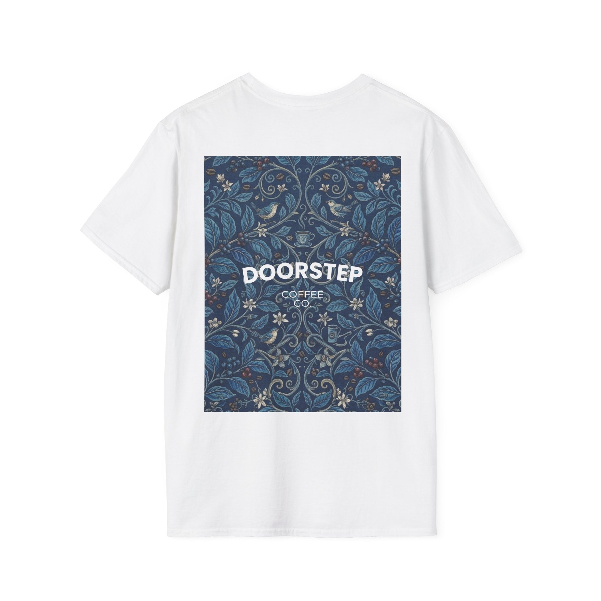 Blue Floral Tile Doorstep T-Shirt
