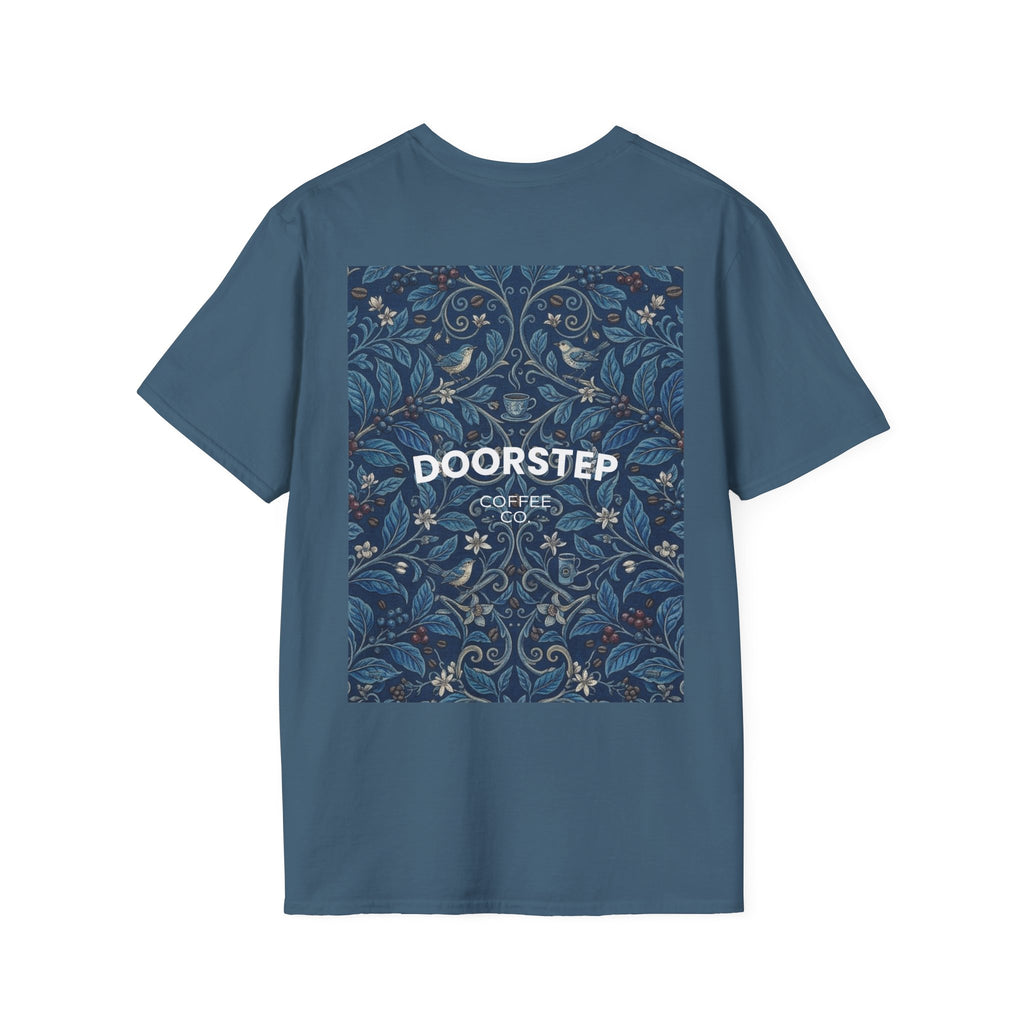 Blue Floral Tile Doorstep T-Shirt