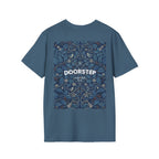 Blue Floral Tile Doorstep T-Shirt