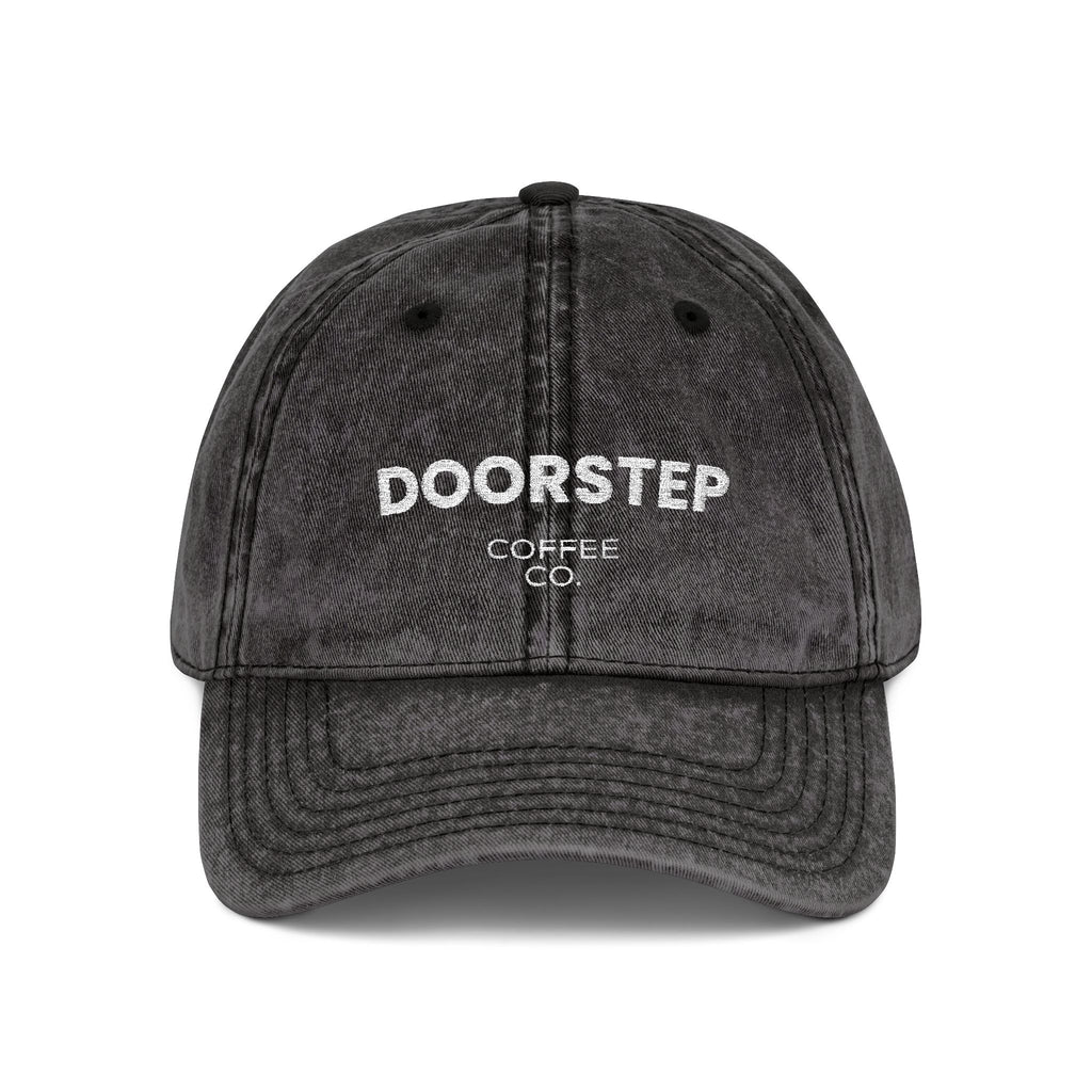 Vintage Embroidered Cap – "DOORSTEP" Distressed Dad Hat