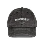 Vintage Embroidered Cap – "DOORSTEP" Distressed Dad Hat