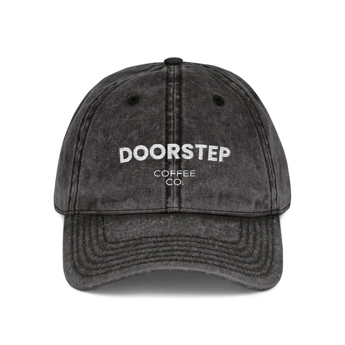 Vintage Embroidered Cap – "DOORSTEP" Distressed Dad Hat