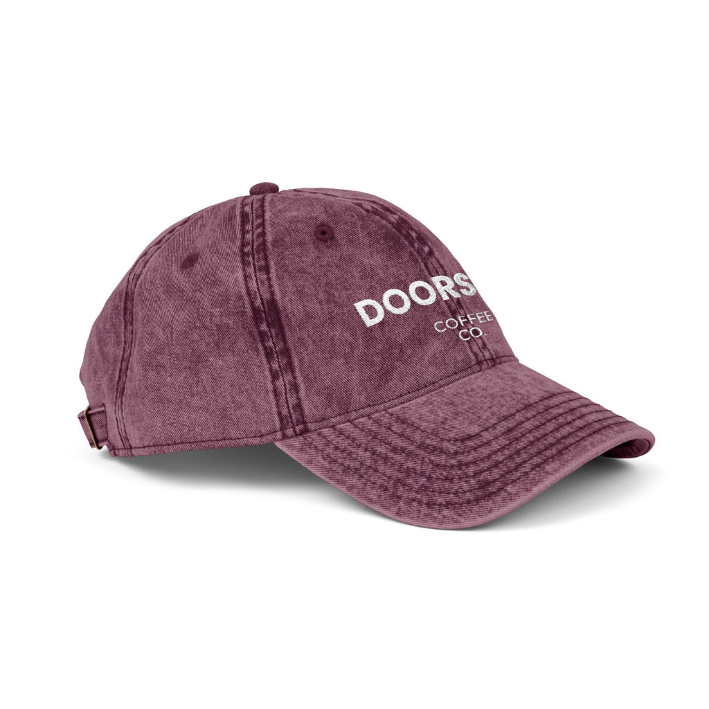 Vintage Embroidered Cap – "DOORSTEP" Distressed Dad Hat