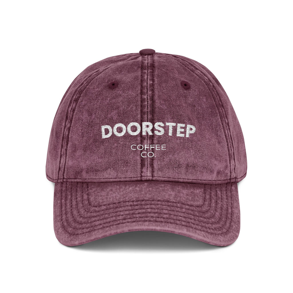 Vintage Embroidered Cap – "DOORSTEP" Distressed Dad Hat