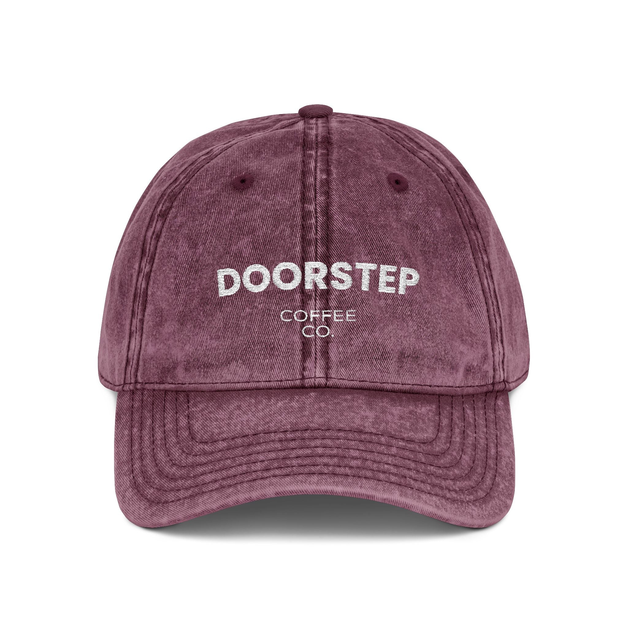 Vintage Embroidered Cap – "DOORSTEP" Distressed Dad Hat
