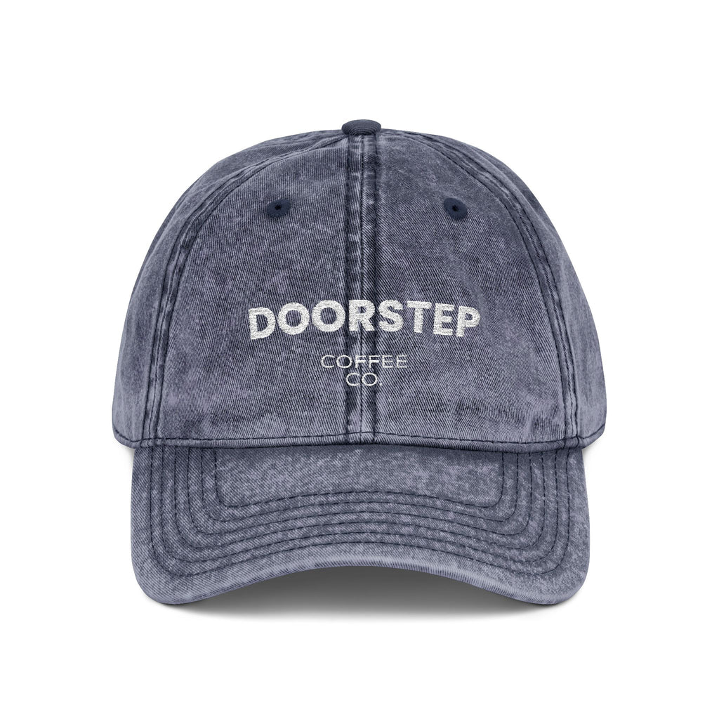 Vintage Embroidered Cap – "DOORSTEP" Distressed Dad Hat