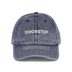 Vintage Embroidered Cap – "DOORSTEP" Distressed Dad Hat