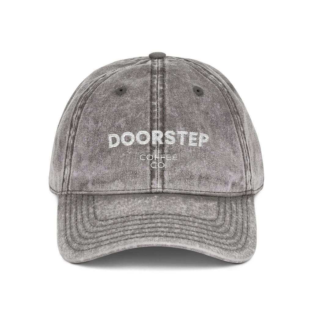Vintage Embroidered Cap – "DOORSTEP" Distressed Dad Hat