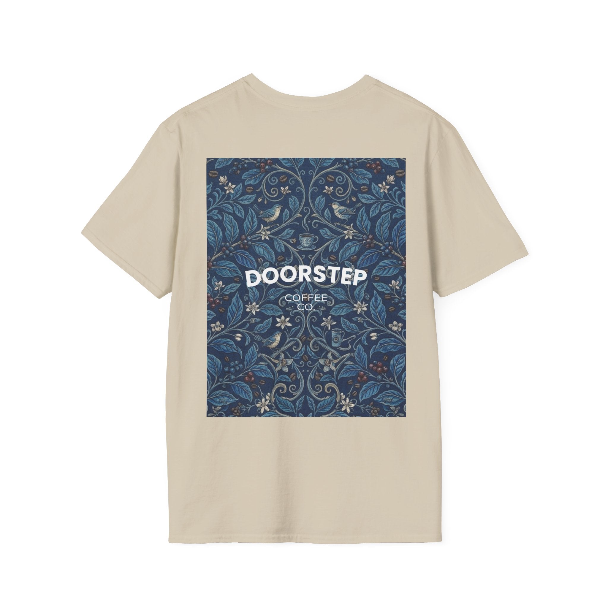 Blue Floral Tile Doorstep T-Shirt
